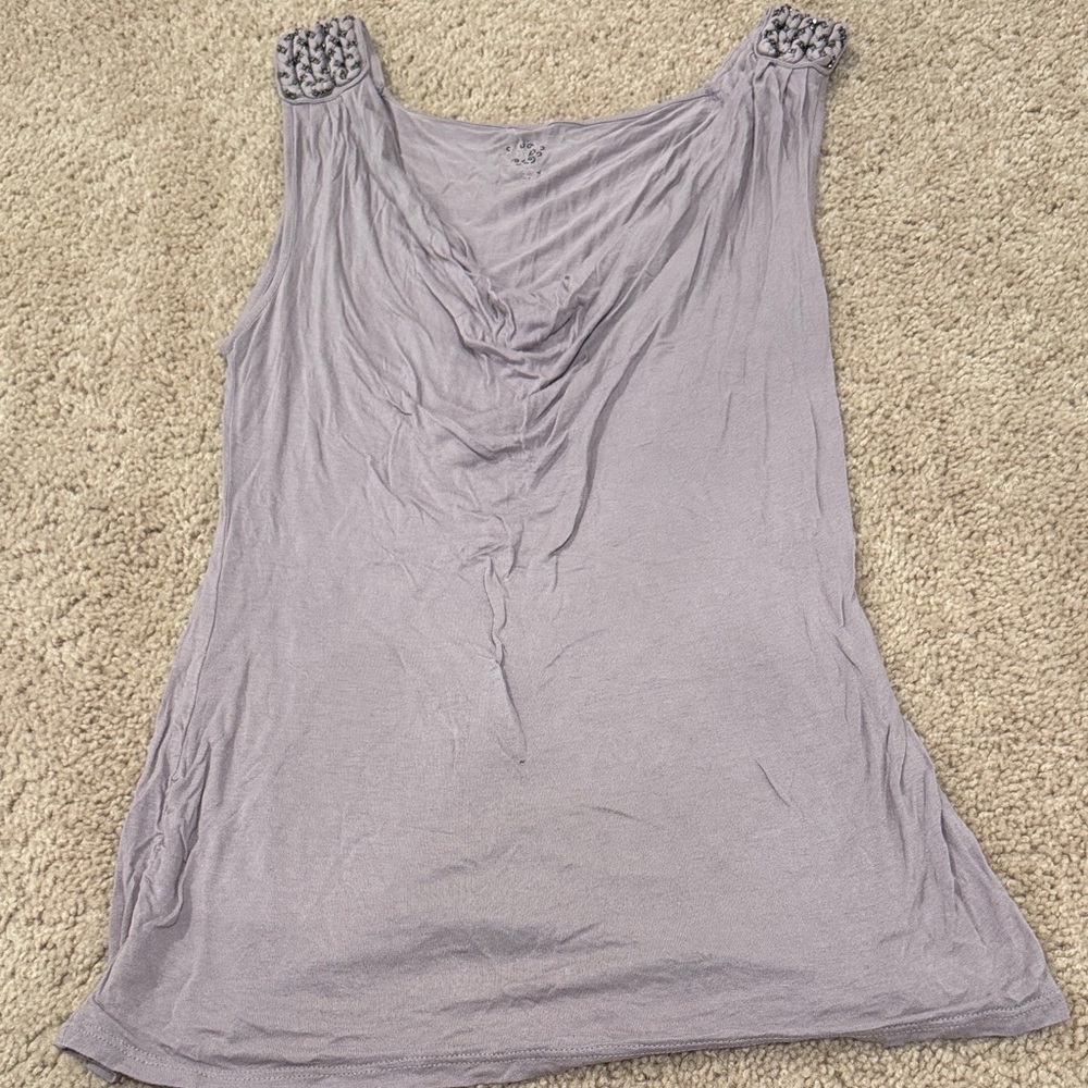 Elegant Lavender Sleeveless Top